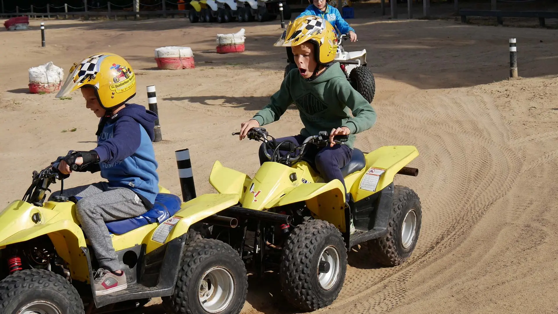 Quadrijden kinderen met kinder quads